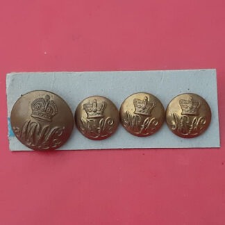 The Middlesex Yeomanry Cavalry - Queen Victoria's Crown & King's Crown Brass Buttons.