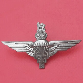 The Parachute Regiment - King's Crown White Metal Cap Badge.