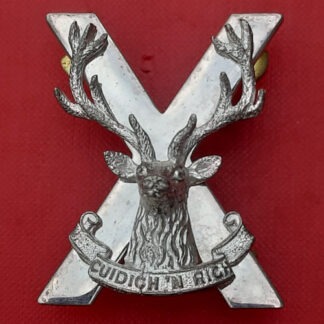 The Highland Brigade - Officer's Silver Plate Cap Badge.