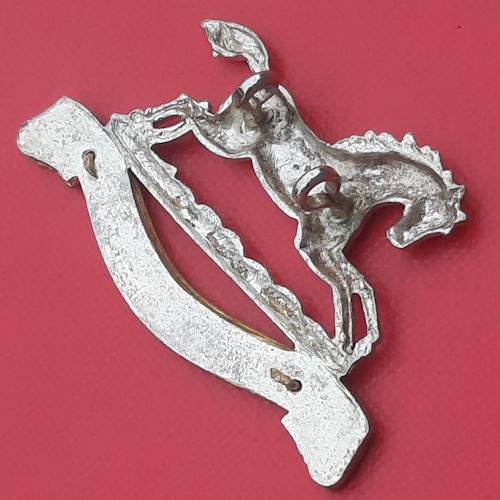 The Queen's Own Hussars - Silver & Gilt Officer's Cap Badge. - Image 2