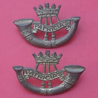 (Canada) Princess Patricia's Canadian Light Infantry - Gilding Metal Collar Badges.