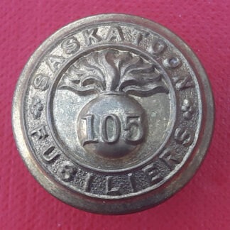 (Canadian Militia) 105th Saskatoon Fusiliers - 25mm Brass Button.