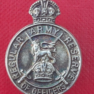 Regular Reserve Of Army Officers - Kings Crown Hallmarked Silver Lapel Badge.