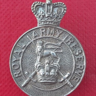 Royal Army Reserve - Queen's Crown Hallmarked Silver Lapel Badge.