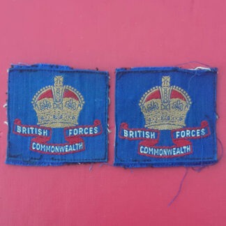 Brititish Commonwealth Occupation Forces - King's Crown Pair Of Cloth Formation Badges.