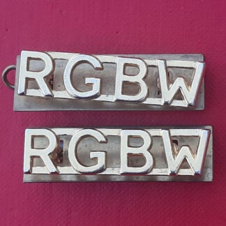 The Royal Gloucestershire, Berkshire & Wiltshire Regiment - Gold "New Improved Metal" Shoulder Titles.