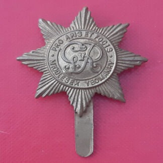 The Middlesex Yeomanry - GvR Gilding Metal Cap Badge.
