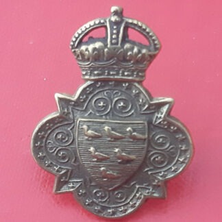 The Sussex Imperial Yeomanry - King's Crown Gilding Metal Cap Badge.