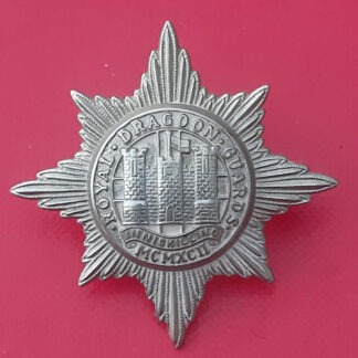 The Royal Dragoon Guards - White Metal Cap Badge.