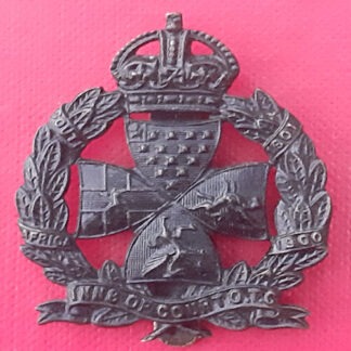 The Inns Of Court O.T.C - King's Crown Blackened Brass Cap Badge.