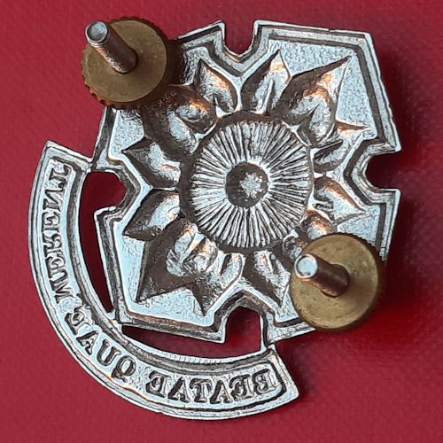 (South Africa) South African Women's College - White Metal Cap Badge. - Image 2