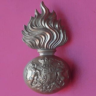 The Royal Scots Fusiliers - Queen Victoria's Crown Gilding Metal Fur Cap Grenade.