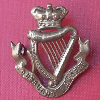 The Connaught Rangers - Queen Victoria's Crown Gilding Metal Cap Badge.