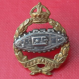 The Royal Tank Regiment - Officer's Silver & Gilt Collar Badge (J&Co).