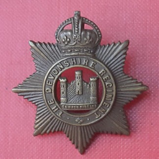 The Devonshire Regiment - Officer's Service Dress Collar Badge.