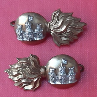 The Royal Inniskilling Fusiliers - Bi Metal Collar Badges.
