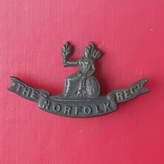 The Norfolk Regiment - Officer's Service Dress Collar Badge.