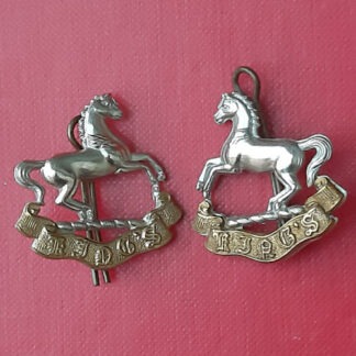 The King's Regiment (Liverpool) - Bi Metal Collar Badges.