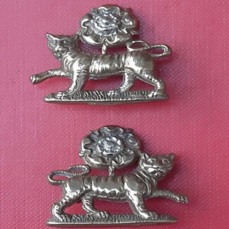 The York & Lancaster Regiment - Bi Metal Collar Badges.