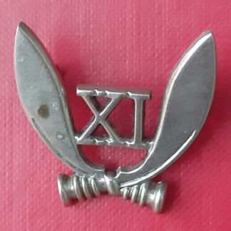 The 11th Gurkha Rifles - White Metal Cap Badge.