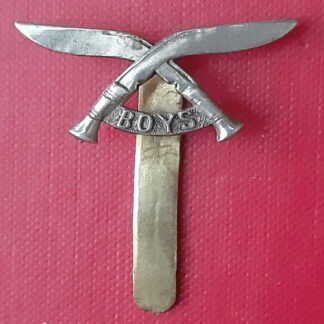The Gurkha Boys - White Metal Cap Badge.