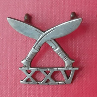 The 25th Gurkha Rifles - Officer's Silver Cap Badge.