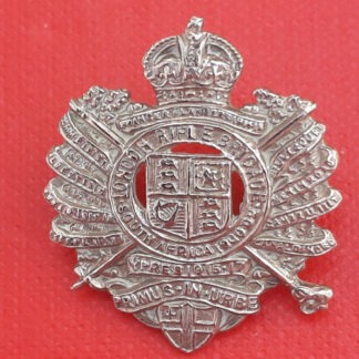 The 5th London Rifle Brigade - King's Crown Field Service Cap Badge.
