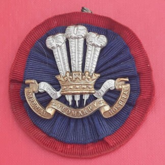 The Imperial Yeomanry Hospital - Bi Metal Cap Badge With Rosette.