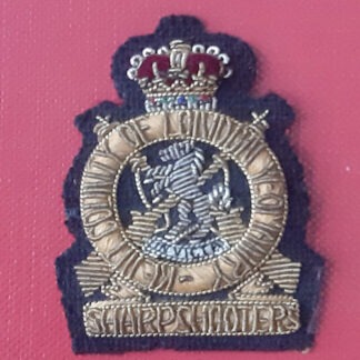Kent & County Of London Yeomanry - Officer's Cloth Beret Badge.