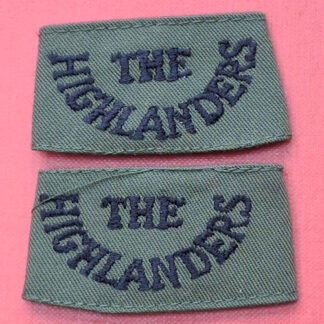 The Highlanders - Slip On Cloth Shoulder Boards.