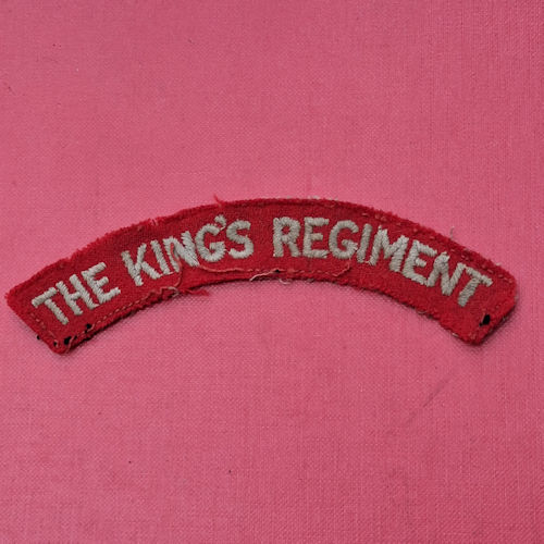The King's Regiment - Woven Cloth Shoulder Title.