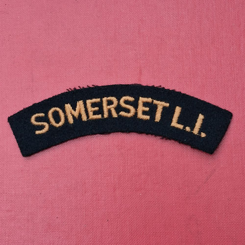 The Somerset Light Infantry - Woven Cloth Shoulder Title.