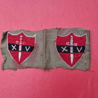 14th Army - Pair Of Woven Cloth Formation Badges.
