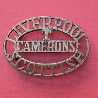 10th Battalion The King's Liverpool Regiment (Liverpool Scottish) - Gilding Metal Shoulder Title.