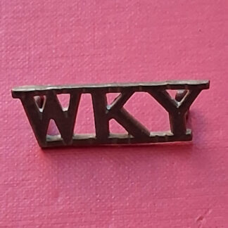The West Kent Yeomanry - Gilding Metal Shoulder Title.