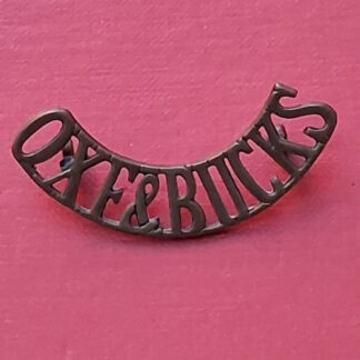 The Oxfordshire & Buckinghamshire Light Infantry - Gilding Metal Shoulder Title.