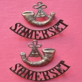 The Somerset Light Infantry - Pair Of Gilding Metal Shoulder Titles.
