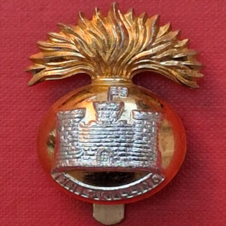 The Royal Inniskilling Fusiliers - Gold & Silver Anodised Cap Badge.