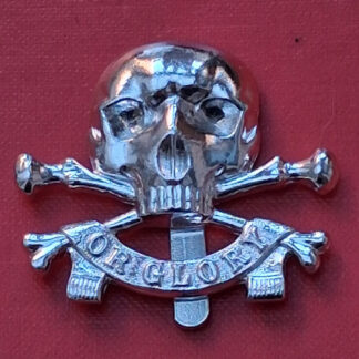 The 17th / 21st Lancers - Silver Anodised Cap Badge.
