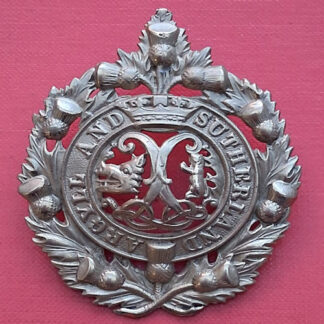 The Argyll & Sutherland Highlanders - Fretted S.N.C.O's Gilding Metal Cap Badge.