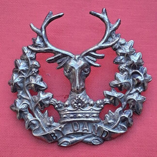 The Gordon Highlanders - White Metal Cap Badge.