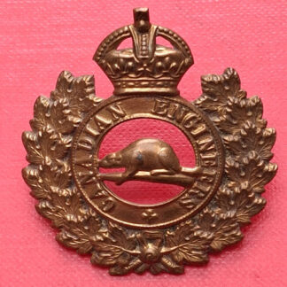 (Canada) The Canadian Engineers - King's Crown Gilding Metal Cap Badge.
