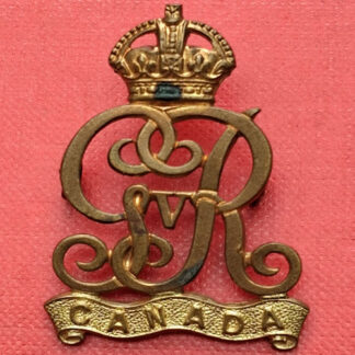(Canada) The Canadian Headquarters - King's Crown Gilding Metal Cap Badge.