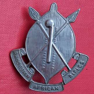 The Rhodesian African Rifles - Silver Plate Cap Badge.