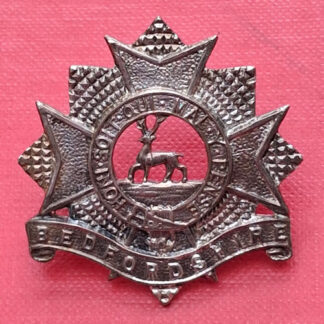 5th Bedfordshire Regiment Territorials - White Metal Cap Badge.
