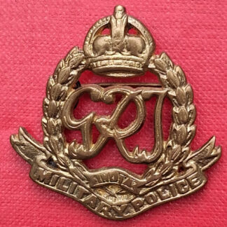 (India) The Indian Military Police - King's Crown Cast Gilding Metal Cap Badge.