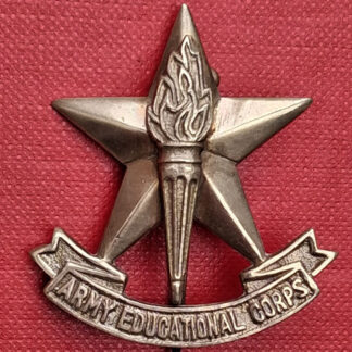 (India) The Army Educational Corps - Silver Cap Badge.