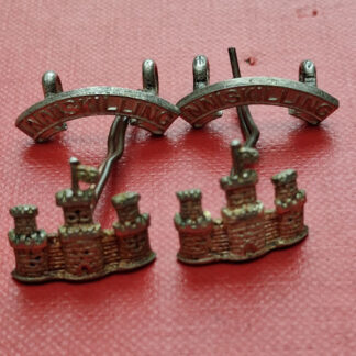 The Royal Inniskilling Fusiliers -  Silver Plate Badges.