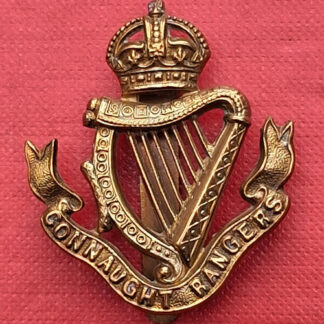 The Connaught Rangers - King's Crown Gilding Metal Cap Badge.