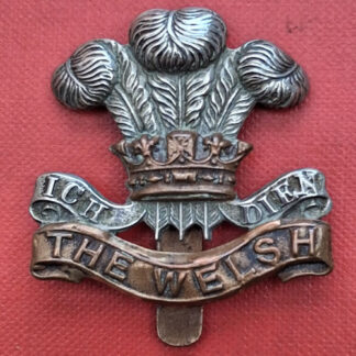 WW1 The Welsh Regiment - Bi Metal Cap Badge.